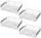 VELPAX 4x 60 cm Bandeja de Metal Telescópica 60cm Cesta de Almacenamiento Armario extraíble de cocina Extraíble Carga 25Kg Cocina Cromada