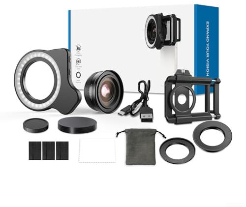 Objectif macro zoom 1020x amélioré avec éclairage intégré pour la photographie de smartphone