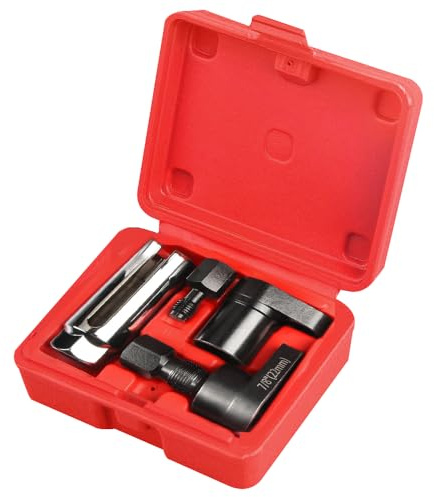 WDKXCN Lambdasonden Schlüssel, 5 TLG Lambdasonde Werkzeug, Lambdasonden Nuss Set, Oxygen Sensor Socket, Gewindereparatursatz Lambdasonde mit 1/2 3/8 Antrieb M12 M18 Gewinde Strehler,fur Werkzeug Kfz