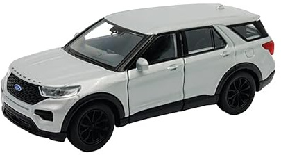Toi-Toys Ford Explorer 2023 Modellauto 11,8cm Metall Modell Auto mit Rückzugmotor Spielzeugauto 4-Varianten 70 (Silber-Metallic)