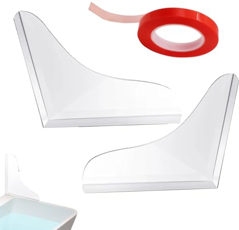 Bessy shop 2 Pack Spritzschutz für Dusche & Badewanne | Selbstklebender, transparenter Eck-Wasserschutz | Wasserdicht & abnehmbar für einfache Installation | Hält Wasser in der Dusche für Badezimmer