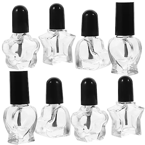 Hemobllo 12 pièces Flacons Vernis à Ongles Vides Verre pour Manucure Féminine Bouteilles Réutilisables pour DIY Couleurs Mélange et Stockage de Vernis Soins des Ongles