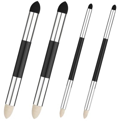 Xelmorant 4pcs Dual Tip Artist Sponge Pen Reusable Soft Oil Pastel Blending Tools for Professional Drawing & Sketching