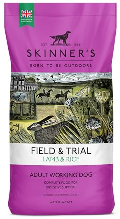 Skinner’s Field & Trial Lamb & Rice – Complete Dry Adult Dog Food, For Active and Energetic Dogs, Sensitive, 15kg