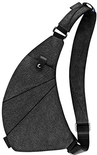 Sling Crossbody Brusttaschen Rucksack Schultertaschen Herrentaschen für Outdoor-Sport Reisen Wandern, dunkelgrau
