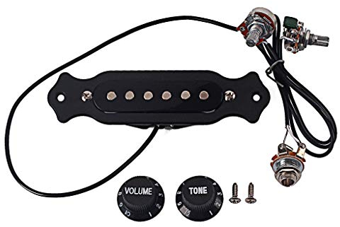 Alnicov Micro magnétique pour trou de son de guitare avec vis de montage, boutons pour pièces de guitare électrique acoustique