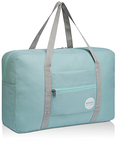 Handgepäck Tasche für Flugzeug Reisetasche Klein Faltbare Handgepäck Koffer 55x40x20cm / 45x36x20cm Sporttasche Krankenhaustasche Weekendertasche von WANDF (A - Minzgrün)