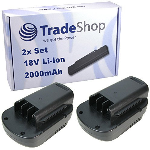 2x Trade-Shop Li-Ion Akku 12V / 2000mAh / 36Wh passend für Gude Akku-Rasentrimmer GRT 260, Akku-Heckenschere GHS 520, Akku-Laubbläser GLB 200 ersetzt 95510 95513 95514 95515 95517 95519