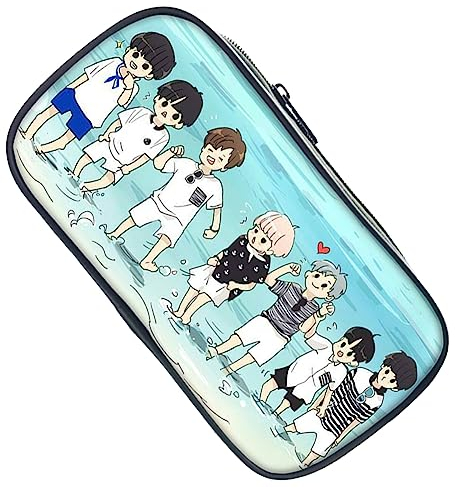 JAHEMU Federmäppchen für BTS Mäppchen Mädchen Cartoon Federtasche mit Reißverschluss Federmäppchen mit Großer Kapazität Perfekt für Schule Büro