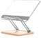 Holzbuchständer Transparentes Acrylbrett Lesestütze Heben Tablet Halterung Laptop Halterung Desktop Lagerung Bücherregal mit Seite Clips