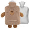 Bouillotte Peluche Bouillotte Eau Chaude 1L, Bouillotte Avec Housse pour la Famille et les Amis Bouillotte (Ours Brun)