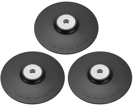 SG Store 3pcs Plastic Angle Grinder Backing Pad 180mm Diameter Backing Pad Compatible with M14 Internal Thread Disc Sander Angle Grinder