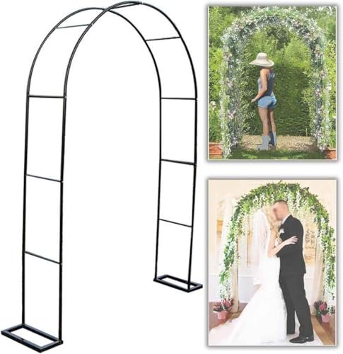 WCQSYY Arco De Jardin para Plantas Arco De Hierro Forjado para Plantas Trepadoras Arco De Rosales para Plantas Trepadoras,Blanca,W3.5M*H2.2M