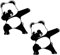 Adesivi panda per auto, 2 pezzi Simpatico Adesivo Swag Panda Car per Auto, adesivi per animali auto, Adesivi Realistici Panda Simpatico, Adesivo per Auto Impermeabile, per Auto Laptop Frigorifero Moto
