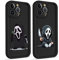 Yimctoie 2 Stück Niedlich Handyhülle für iPhone 13 Hülle 6.1, Anime Scary Movie Ghost Face Skeleton Muster Kawaii Design mit TPU Silikon Schutzhülle Stoßfest Aesthetic Case,Cute Schwarz