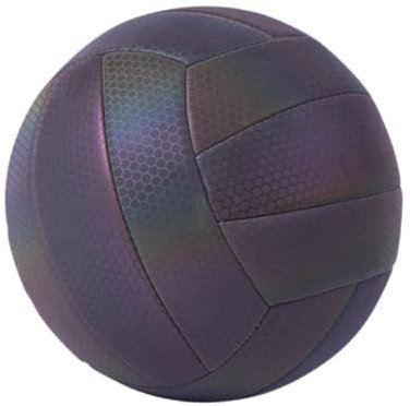 Harilla Holographischer reflektierender Volleyball offizieller Match Ball Premium Luminous Beach Volleyball Ball Größe 5 für Männer Frauen Wettbewerb, Schwarz