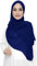 Lina & Lily Damen Muslim Premium Chiffon Hijab Kopftuch Schal aus Leicht Stoff (Königsblau)