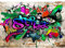 Runa Art Fototapete Graffiti Streetart 352 x 250 cm Vlies Tapeten XXL Moderne Wandtapete Wohnzimmer Schlafzimmer Bunt 9218011c