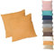 PremiumShop321 2er Pack Kissenbezug Kissenhülle 40x40 in edler Wildleder Optik Alcatraz Ocker