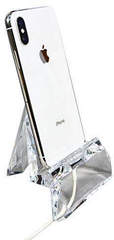 COM.TOP - Acrylic Cell Phone Holder, Mobile Phone Stand, Tablet Stand, Office Supplies, Stationery Organizer, Desk Accessories - Clear