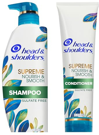 Head and Shoulders Supreme Scalp Care and Dandruff Treatment Shampoo and Conditioner Bundle, with Argan and Jojoba Oil, Nourish and Smooth Hair and Scalp