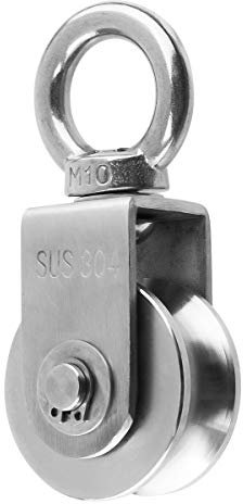 BNYZWOT U-Typ-Drehgelenk-Riemenscheiben, 304 Edelstahl, Duplex-Lager, superleise, abnehmbare 360-Grad-Drehung, robuste Traktionsrad, 1 Stück