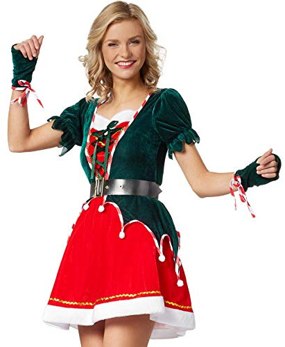dressforfun 900846 Damen Elfen Kostüm, Wichtel Weihnachtself - diverse Größen - (XXL | Nr. 303414)