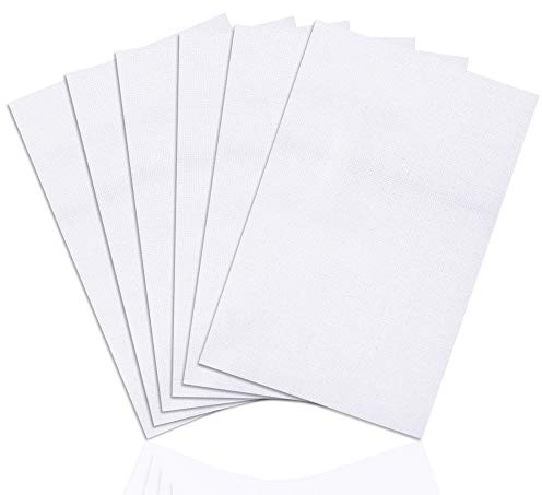 SourceTon 6 Stück Classic Reserve Aida Kreuzstich Stoff, Weiß, 12 x 18 Zoll