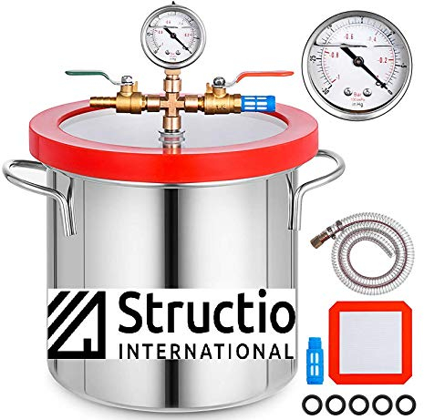 Entgasungsbehälter Exsikkator Vakuumkammer Vakuumbehälter Vakuumtopf 9liter Vakuumkessel Harzfalle Vacuum Chamber Entgasungskammer