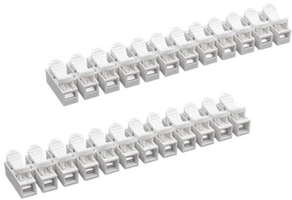 DesignLight Lüsterklemme für Kabel 0,5-2,5 mm, Leiste mit 12 Stück, kürzbar