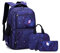 Schulrucksack für Jungen, Galaxy-Druck, Grundschule, Büchertasche, 3 Stück, Dunkelblau, Galaxie, 3Pcs Backpack Set, Laptop
