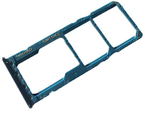 Tiroir Carte Dual SIM et Support Micro-SD pour Samsung Galaxy A50, Piece de Remplacement Original, Bleu