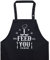 EXPRESS-STICKEREI Schürze Damen/Männer lustig - gestickter Spruch: I will feed all you FUCKERS Grillschürze Kochschürze verstellbar Küchen-Schürze Herren - Geschenk Geburtstag Grillmeister