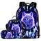 chaqlin Rucksack für Kinder, Jungen, Mädchen, Teenager, langlebig, 43,2 cm, Schulbüchertaschen, Wolfsdruck, Lila Wolf, Einheitsgröße, Modern