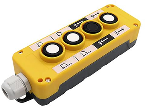 Plastic Hoist Lift Control Stitch Box, Crane Pendant Push Button Switch Controller Suitable For Up-Down Station Hoist Lift, Home Worker, Stop Electrical (Cop 4B)
