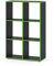 Vicco Raumteiler, stehendes Bücherregal, Schwarz/Grün, 72 x 107.8 cm