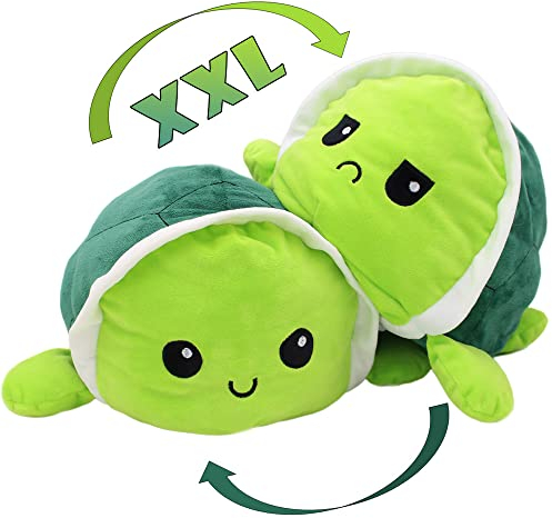 KUNSTIFY XXL Schildkröte Kuscheltier Plüschtier für Mädchen Jungen Frauen Kinder um Laune auszudrücken Geschenk für Freundin 40cm (XXL Schildkröte Grün)