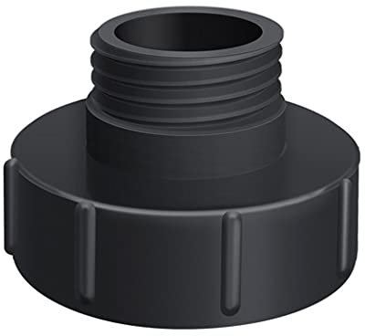 Haveratio IBC Tote Wassertank Schlauchadapter Fitting 3 Zoll auf 2 Zoll Rohrhahnverbinder Schwarz