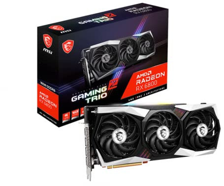 MSI Gaming Radeon RX 6800 16GB GDDR6 256-Bit HDMI/DP 2155 MHz RDNA 2 Architecture OC Graphics Card (RX Z Trio 16G), 9B14-137-732
