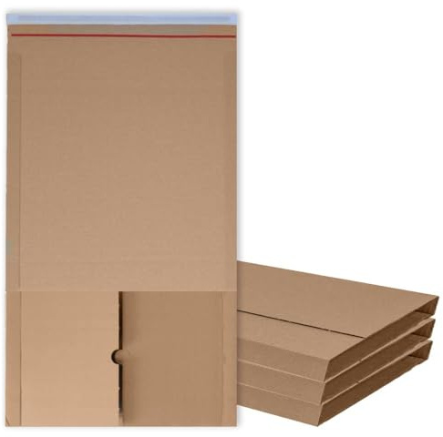 AKAR Book Wrap Mailer (302x215 + 80mm) A4 Postal Boxes for Posting Packaging & Secured Shipping | Protective Corrugated Cardboard Mailer cover from the edges | Perfect for Books, Catalog, Diary (10)
