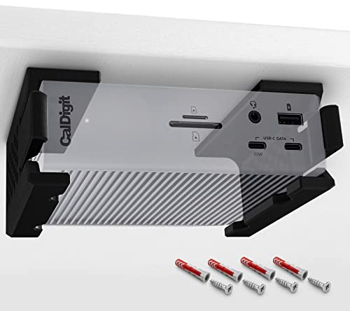 Mobilefox Under-desk docking station wall holder suitable for CalDigit TS4 Thunderbolt Dock