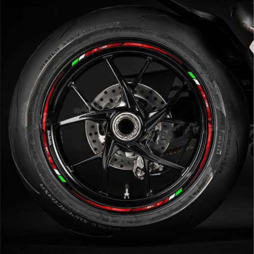 Decalcomania Anteriore Posteriore Telaio Decal Ruota Riflettente Rim Adesivi Per DUCATI MULTISTRADA 620 950 1000 1200 1260 V4 V2 EVO(Color:B)