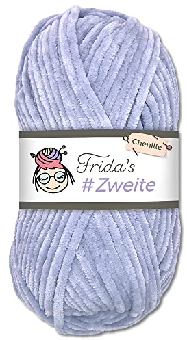 Frida's #Zweite Wolle 100g Chenille Wolle Amigurumi Stricken & Häkeln weich (05 - Flieder)