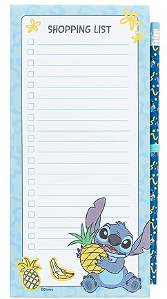 Grupo Erik Notas magnéticas Disney Stitch - Blog de notas magnético con lápiz - Lista compra nevera - Bloc notas nevera - Material papelería