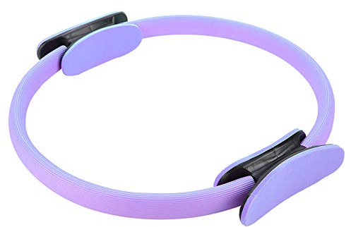 KOSDFOGE Pilates Ring Circle, Fitness Ring Magic Circle, 4 Farben 1,4 Zoll Dual Grip Yoga Ring Widerstandskreis Für Oberschenkel Und Beine Fitness(Lila)