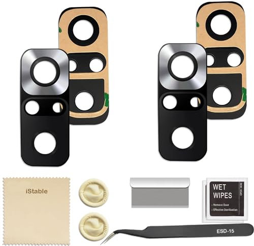 iStable Kit de Reparación Completo para Lente de Cámara Trasera Compatible con Xiaomi Redmi Note 10 Pro - Incluye 2 Sustitución de Cristal y Herramientas
