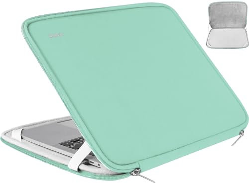 Laptop Case 14 inch, Durable Shockproof Protective Computer Cover Flip Case Briefcase Carrying Bag Compatible with 14 HP, Lenovo, Asus, Acer, Notebook, Chromebook Computer, Light Blue