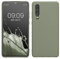 kwmobile Custodia Compatibile con Huawei P30 Cover - Back Case per Smartphone in Silicone TPU - Protezione Gommata - verde grigio