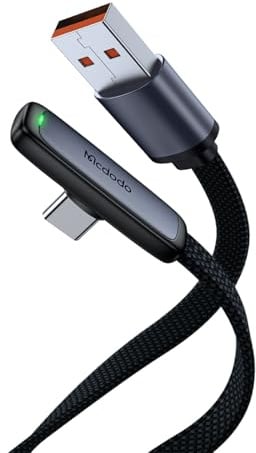 mcdodo Cavo USB C angolo di 90 gradi ricarica rapida 1.8M cavo di ricarica Cavo tipo C per Compatibile con i Phone 15 Pro Max,Galaxy S21 Huawei/Xiaomi/Pixel