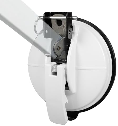 Btstil Lot de 2 supports de marquise pour pied d'auvent Thule Fiamma et DOMETIC, compatible avec VW T6, T5, T4, T6.1, Ford Nugget, Vans, camping-car, caravane, camping-car (blanc)